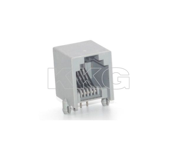 RJ11-8001 1X1 6P all plastic without ears