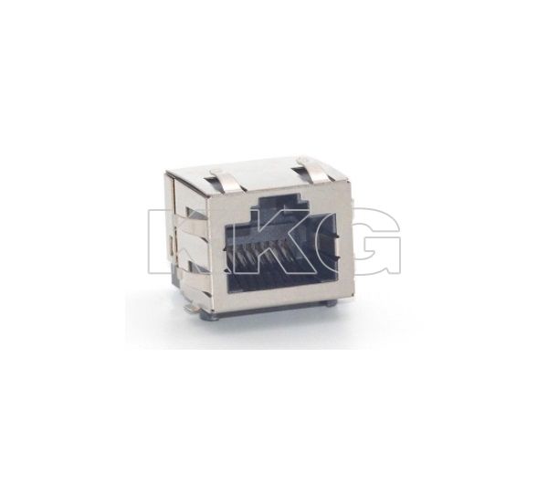 RJ45-9805 1X1 full package without light flat pin SMT