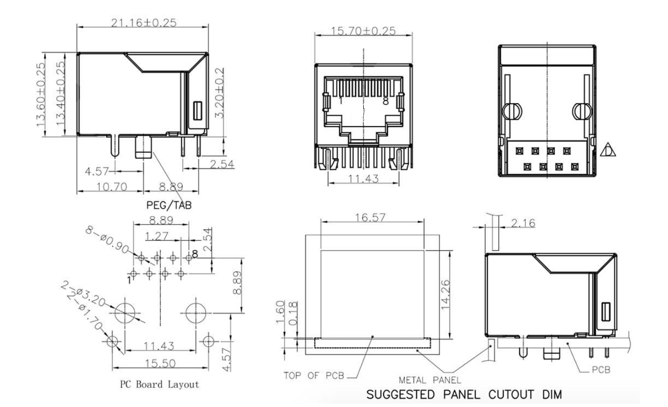 RJ45-9903 1X1 全包 圓針