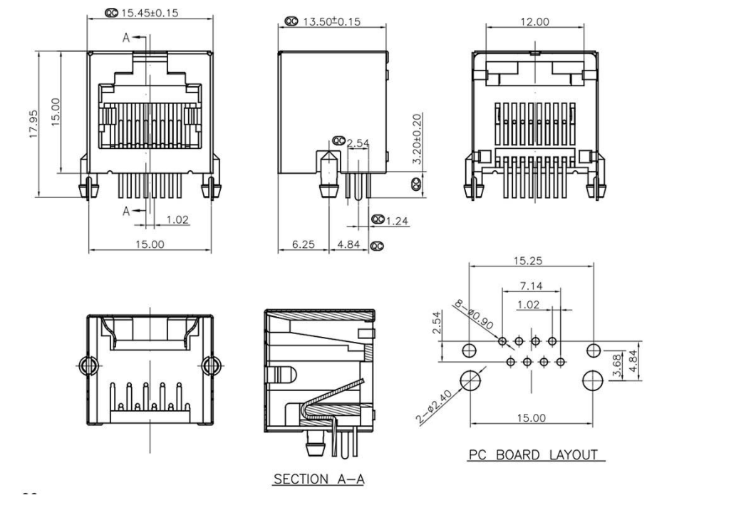 RJ45-8001 1X1 10P8C 全包