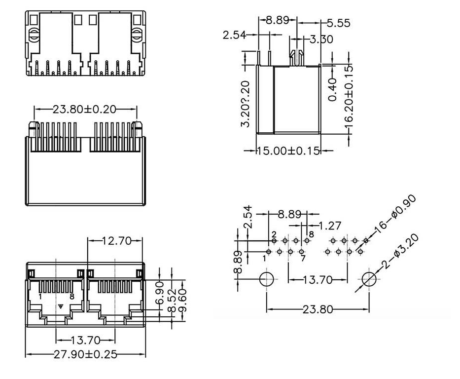 RJ45-5224 1X2