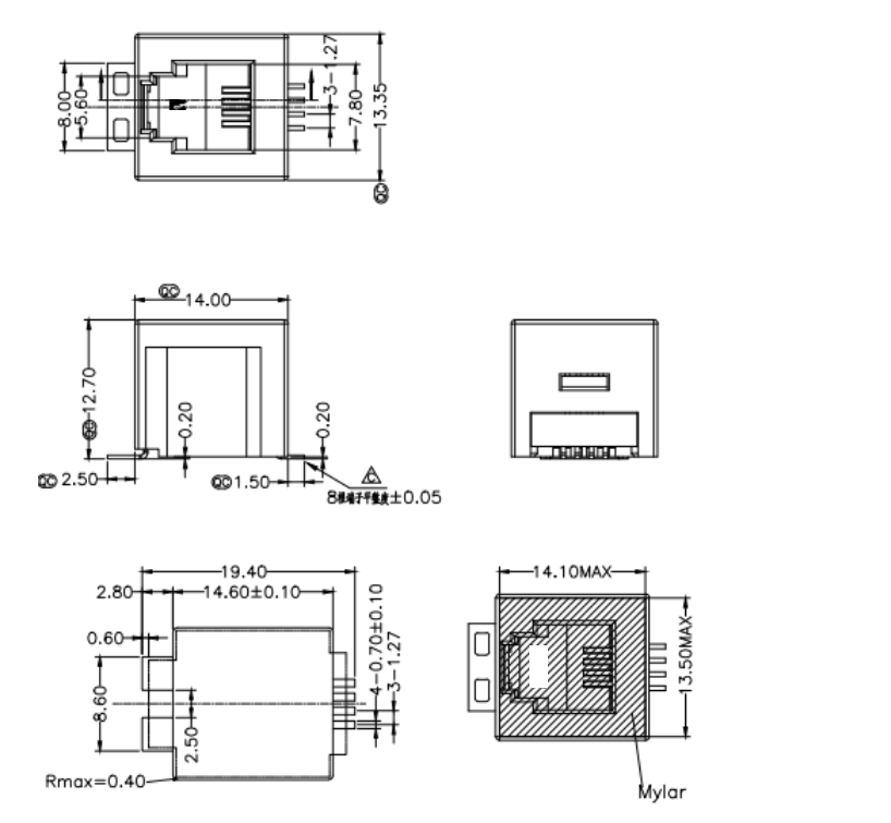 RJ11-524G 1X1 4P