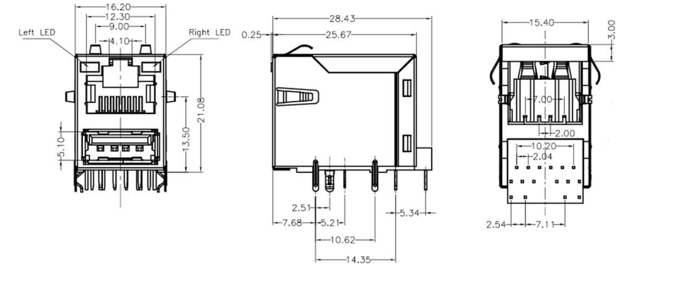 RJ11-8206 full package with light single layer USB2.0 with filter RJ11-8206 full package with light single layer USB2.0 with filter