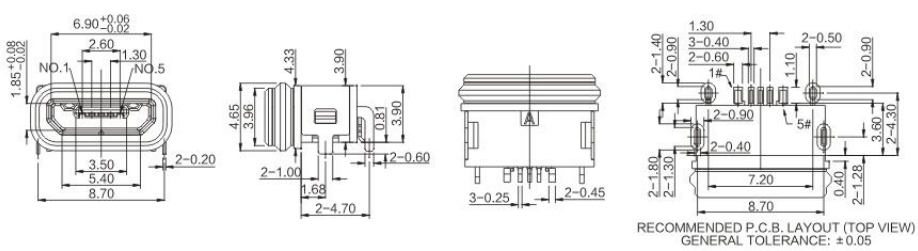 防水Micro 5p-05-006/007 防水Micro 5p-05-006/007