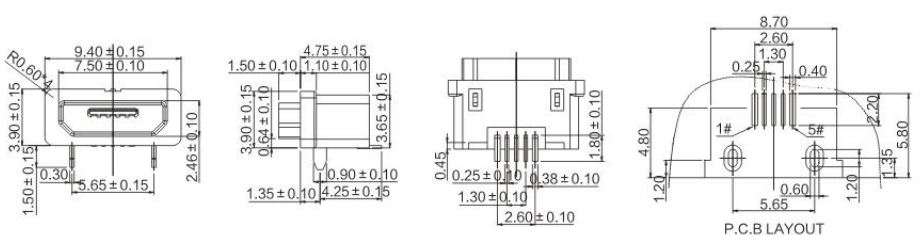 防水Micro 5p-05-012-013 防水Micro 5p-05-012-013