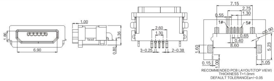 防水Micro 5p-05-012-013 防水Micro 5p-05-012-013