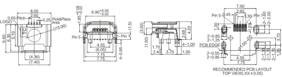  Micro USB BMOF-05-009/010