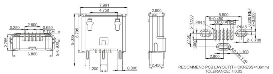  Micro USB BMOF-05-023/024