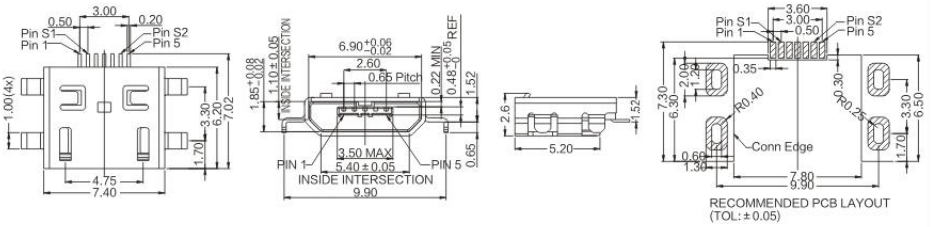  Micro USB BMOF-05-025/026
