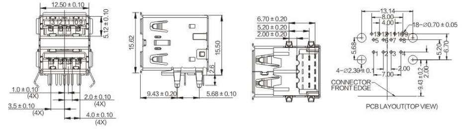 USB 3.0 AF BUBF-18-001/002 USB 3.0 AF BUBF-18-001/002